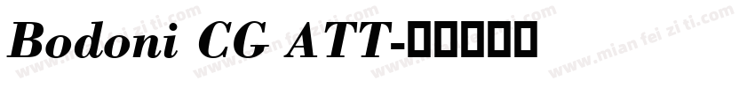 Bodoni CG ATT字体转换
